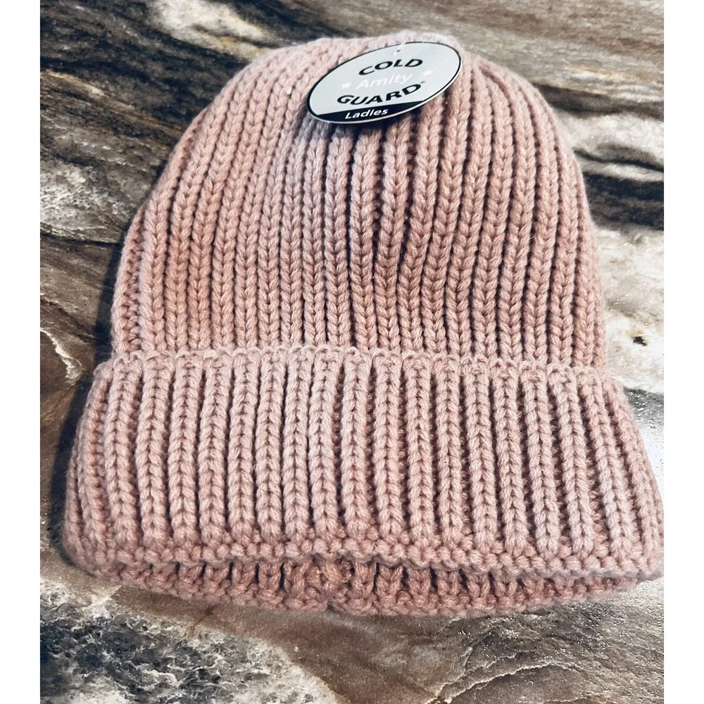 Amity Cold‎ Guard Women's Mauve Thermal Knit Hat Beanie NEW Super Nice Beautiful
